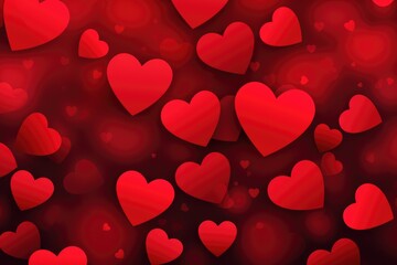 Red hearts vector background valentine
