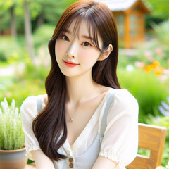 Beauty image of Asian woman(South Korea)	