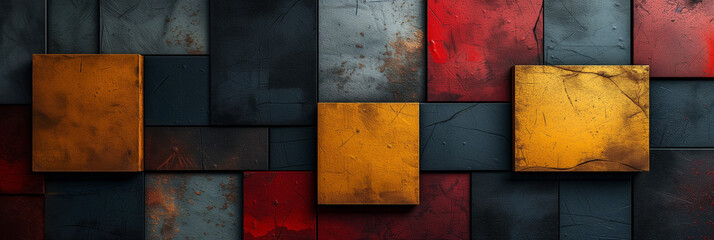 Abstract textured panels in red, black, and yellow, simulating the German flag, suitable for Unity Day or cultural concepts