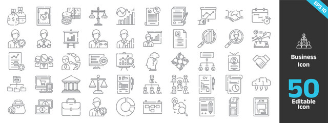 Business icons set collections.