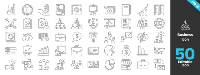 Fototapeta na wymiar Business icons set collections.