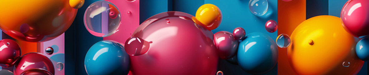 Glossy Colorful 3D Spheres with Realistic Shadows and Highlights