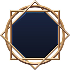 Game Round with Gold Border