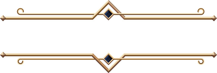 Art Deco Gold Frame © klyaksun