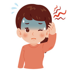 頭が痛い女性