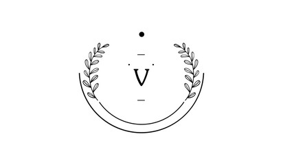 Luxury Circular Floral Alphabetical Logo