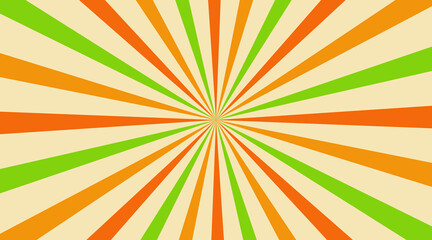 Color Retro Sunburst Seamless Abstract Design.