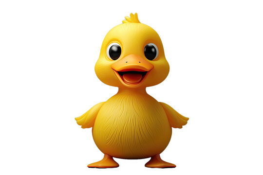 Smiling duckling in a standing pose