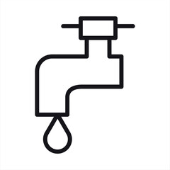 Faucet icon designed in a solid style