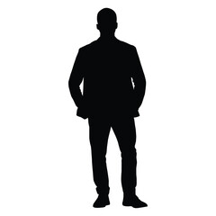 silhouette of a man on white background