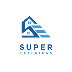 exterior logo with letter SE concept