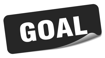 goal sticker. goal label
