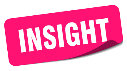 insight sticker. insight label