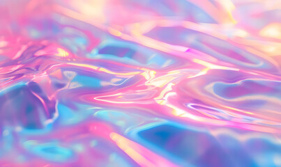 Obraz premium Abstract pink pastel holographic blurred background, Generative AI