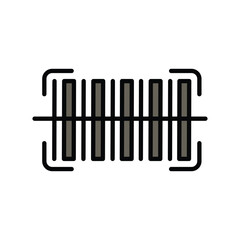 barcode scanner icon with white background vector stock illustration