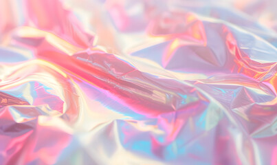 Fototapeta premium Abstract pink pastel holographic blurred background, Generative AI