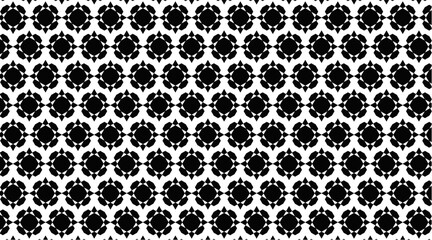 Polygon Geometric Seamless Black And White Pattern Design