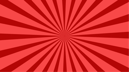 Red Retro Sunburst Seamless Abstract Design