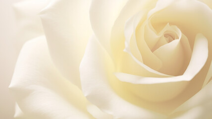 white delicate rose flower close-up, soft pastel abstract delicate feminine background