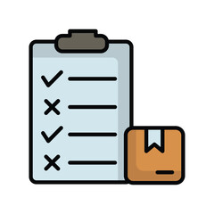 inventory list icon with white background vector stock illustration