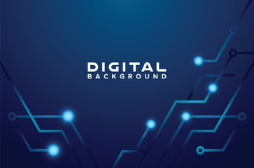 Digital Technology Background Vector Design