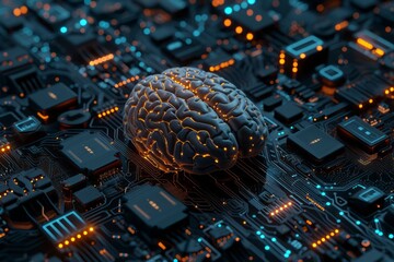 Brain computer interface - obrazy, fototapety, plakaty