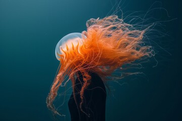 Jellyfish haircut - obrazy, fototapety, plakaty