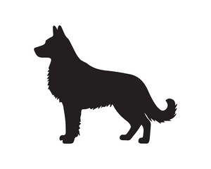 Black Dog silhouette vector design eleement.