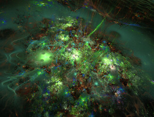 Imaginatory fractal abstract background Image