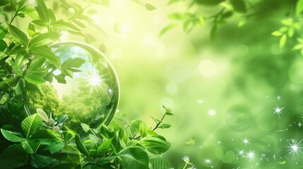 Nature poster template for the green movement