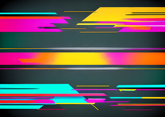 Fototapeta premium Bright abstract stripes, Mix of glitch noises and colors, In grunge style with elements of sc-fi technology, imitation of screen errors, background, design, wallpaper, for your project, air sol paints