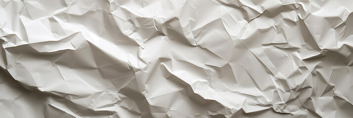 Obraz premium A full frame of crumpled white paper texture, suitable for a background or abstract concept
