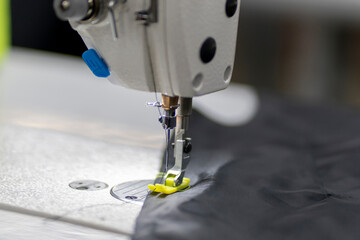 close up macro photo of a needle of sewing machine