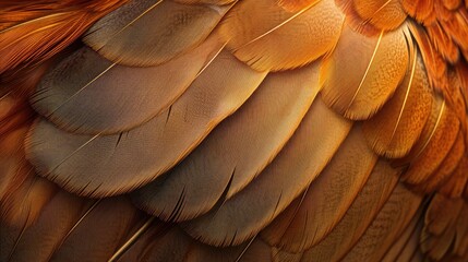 Close up of chicken feathers