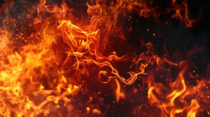Fototapeta na wymiar Fire flames background
