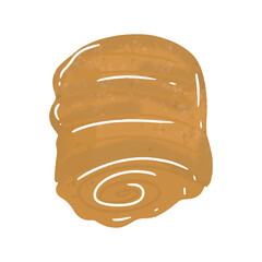 stock watercolor bread bakery product isolated on white background, Vintage bakery and pastry water color style doodle