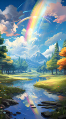 Beautiful landscape background on mobile resolution