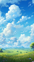 Beautiful landscape background on mobile resolution