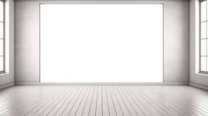 3d render of a white room with a white wall and a spotlight