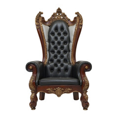 Royal Elegance: Majestic Throne Chair Isolated on Transparent Background