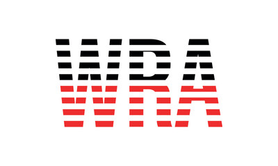 WRA three initial letter iconic line negative space minimal logo design vector template. monogram, abstract, wordmark, business, typography, minimalist, brand, company, flat, modern, unique, simple