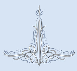 Pinstriping motorcycle and car design art old school vector