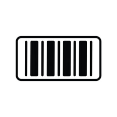 barcode icon with white background vector stock illustration
