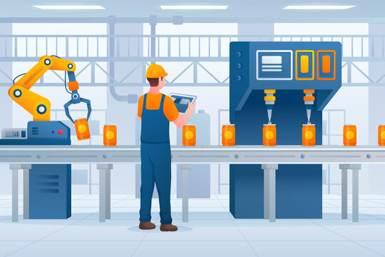 Smart industry illustration in flat design