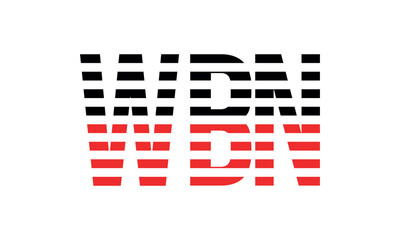 WBN three initial letter iconic line negative space minimal logo design vector template. monogram, abstract, wordmark, business, typography, minimalist, brand, company, flat, modern, unique, simple