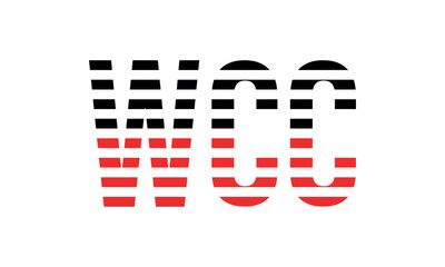 WCC three initial letter iconic line negative space minimal logo design vector template. monogram, abstract, wordmark, business, typography, minimalist, brand, company, flat, modern, unique, simple