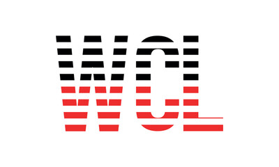 WCL three initial letter iconic line negative space minimal logo design vector template. monogram, abstract, wordmark, business, typography, minimalist, brand, company, flat, modern, unique, simple