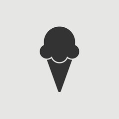 Vector Simple Isolated Ice Cream Icon