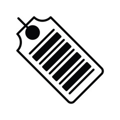 barcode label icon with white background vector stock illustration