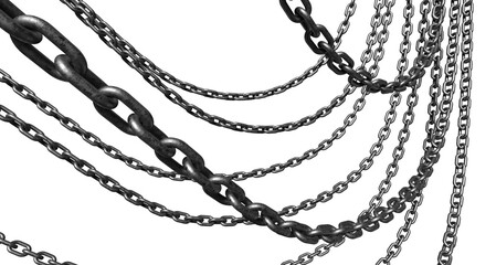 chains isolated on white